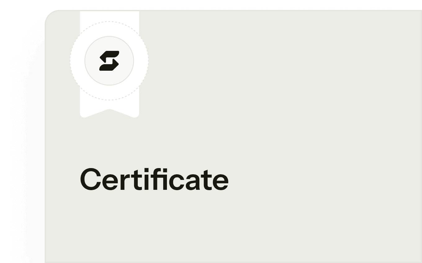 Course certificates